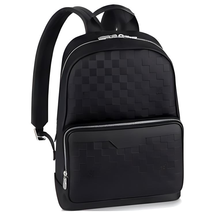 LOUIS VUITTON Cow Leather Backpack Men's Black