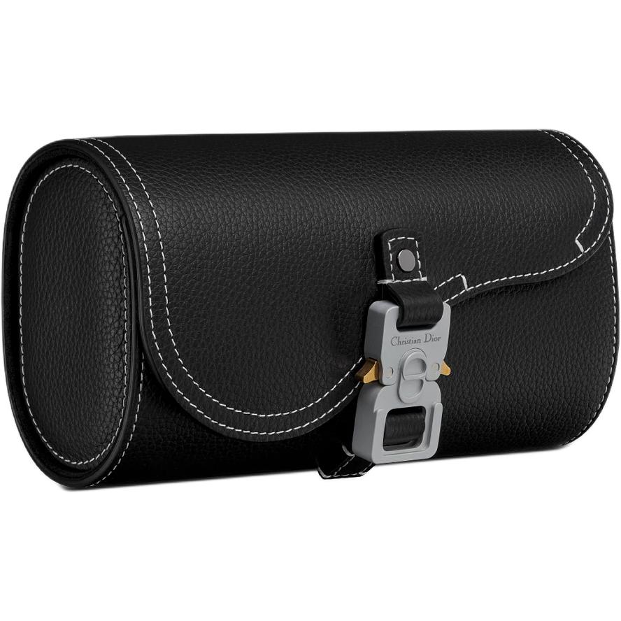 DIOR Grained Calfskin Storage Bag Unisex Black