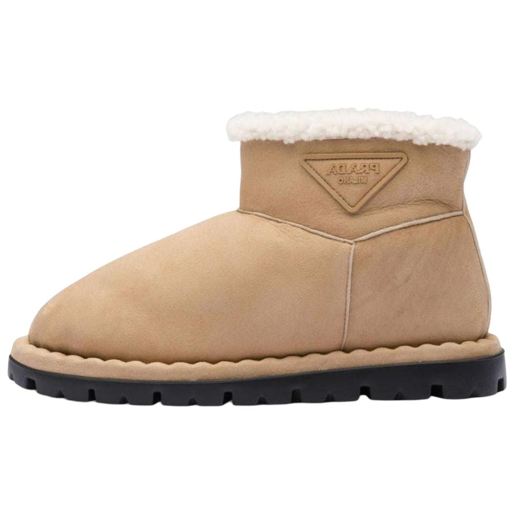 PRADA Triangle-logo Suede Boots