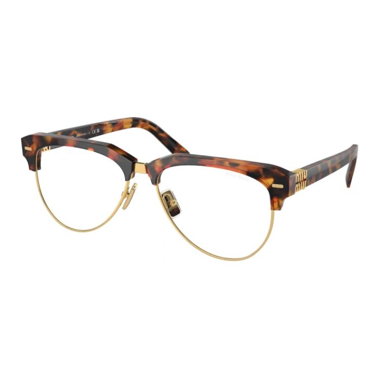 MIU MIU Plastic Aviator Eyeglass Frames Women's Brown