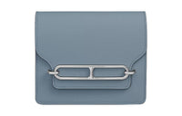 HERMES Evercolor Calfskin Pig Nose Bag Wallet Women's J7 Bleu Lin Linen Blue