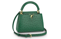 LOUIS VUITTON Capucines Ostrich Leather Kapusin Portable Crossbody Bag Shoulder Bag Mini Unisex Mint Green