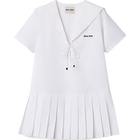 MIU MIU SS24 Short Sleeved Dress Women's White