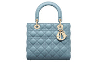 DIOR Lady Dior Sheepskin Daisie Bag Shoulder Bag Crossbody Bag Handbag Medium Size Women's Sky Blue