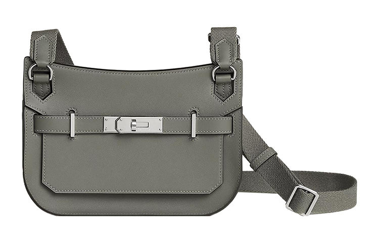 HERMES Jypsiere Swift Calfskin Shoulder Bag Crossbody Bag Mini Women's Cumulonimbus Gray