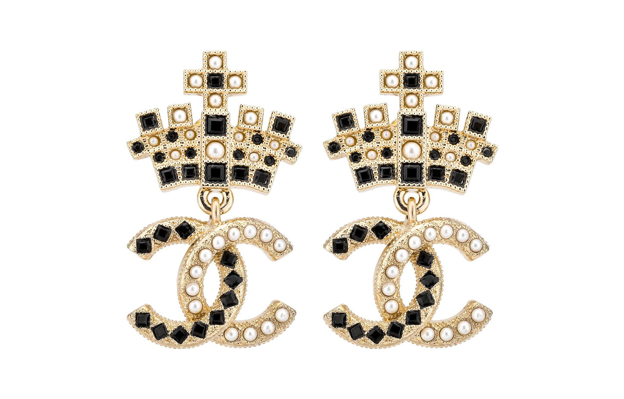 CHANEL Earrings Women's Gold