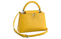 LOUIS VUITTON Ostrich Leather Shoulder Bag Crossbody Bag Handbag Small Size Women's Mandarin Orange Yellow