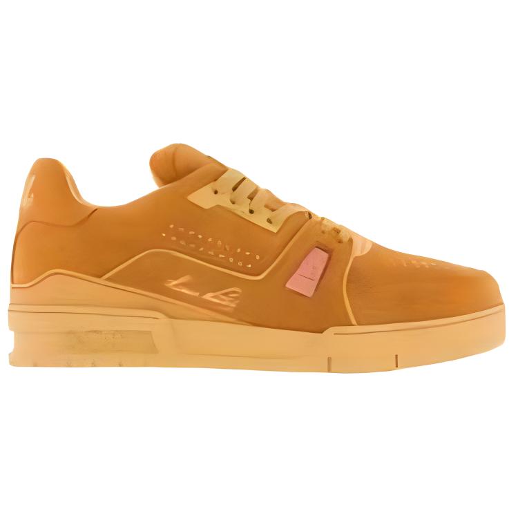LOUIS VUITTON Trainer Low-Top Skateboard Shoes Men's Orange