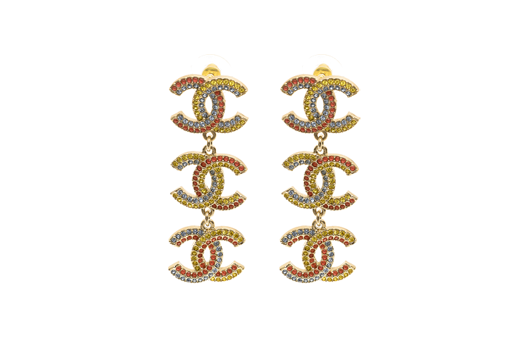 CHANEL Earrings Women's Gold