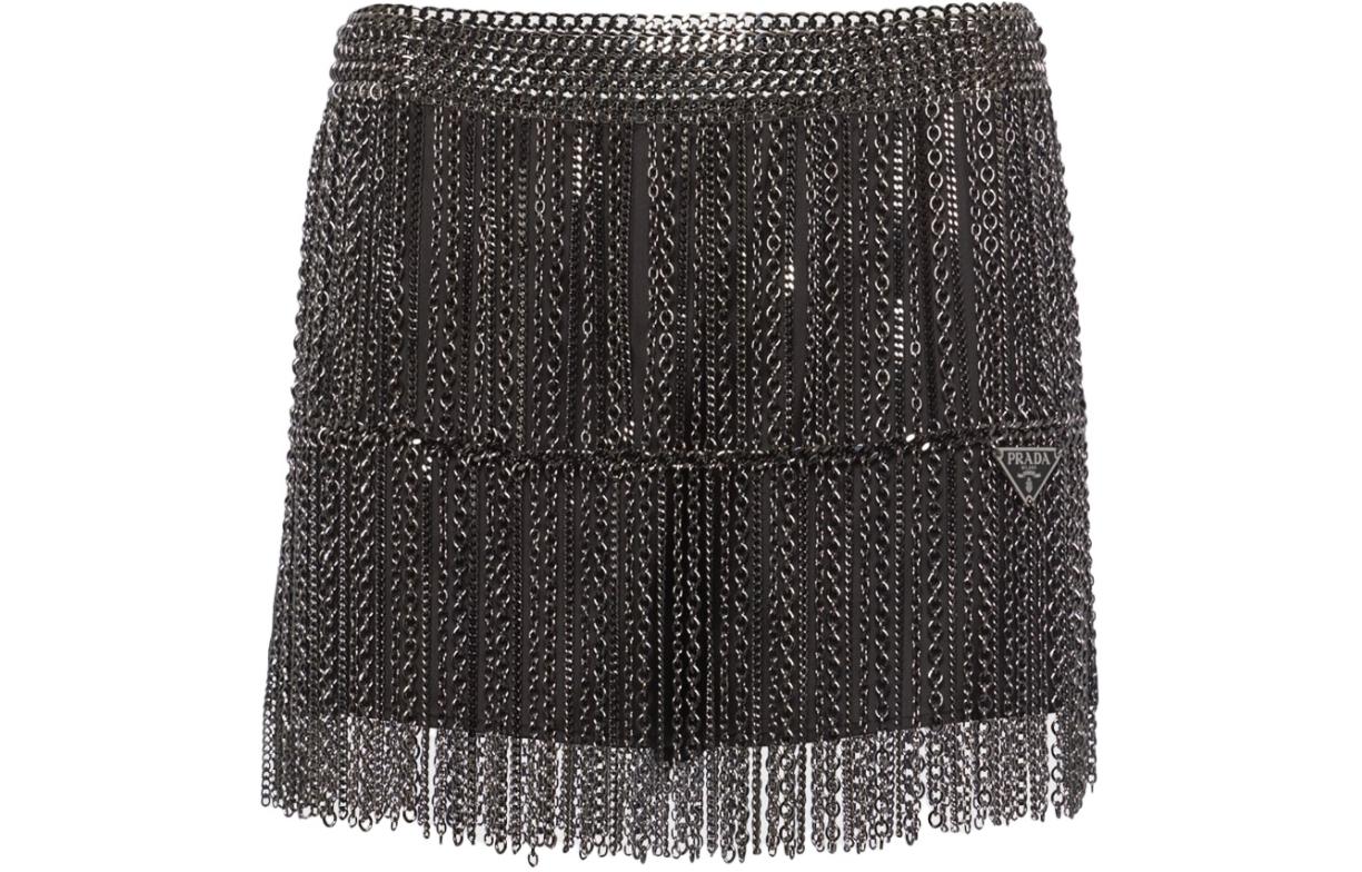 PRADA Casual Short Skirts Women's Gray