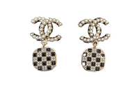 CHANEL Earrings Women's Silver