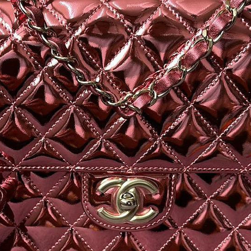 CHANEL Calfskin Coin Purse Backpack Women's Neon Pink
