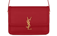 SAINT LAURENT SOLFERINO Leather Tofu Bag Crossbody Bag Shoulder Bag Medium Size Women's Cupid Red