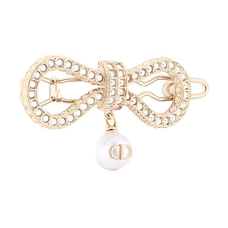 DIOR Resin Hair Clips Women's Gold
