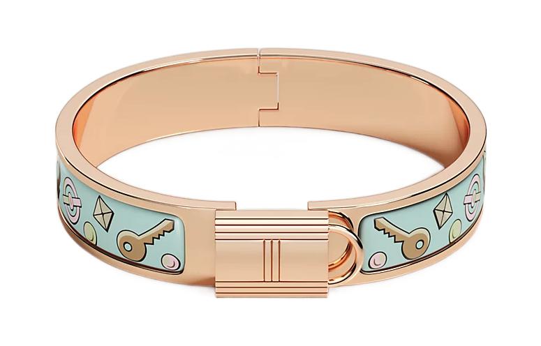 HERMES Bangles Women's Rose Gold/Blue