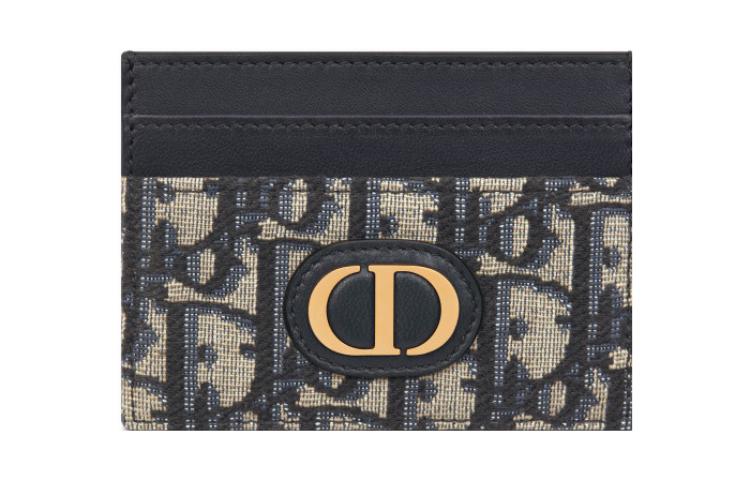 DIOR 30 Montaigne Fabric Card Holder 30 Women's Blue