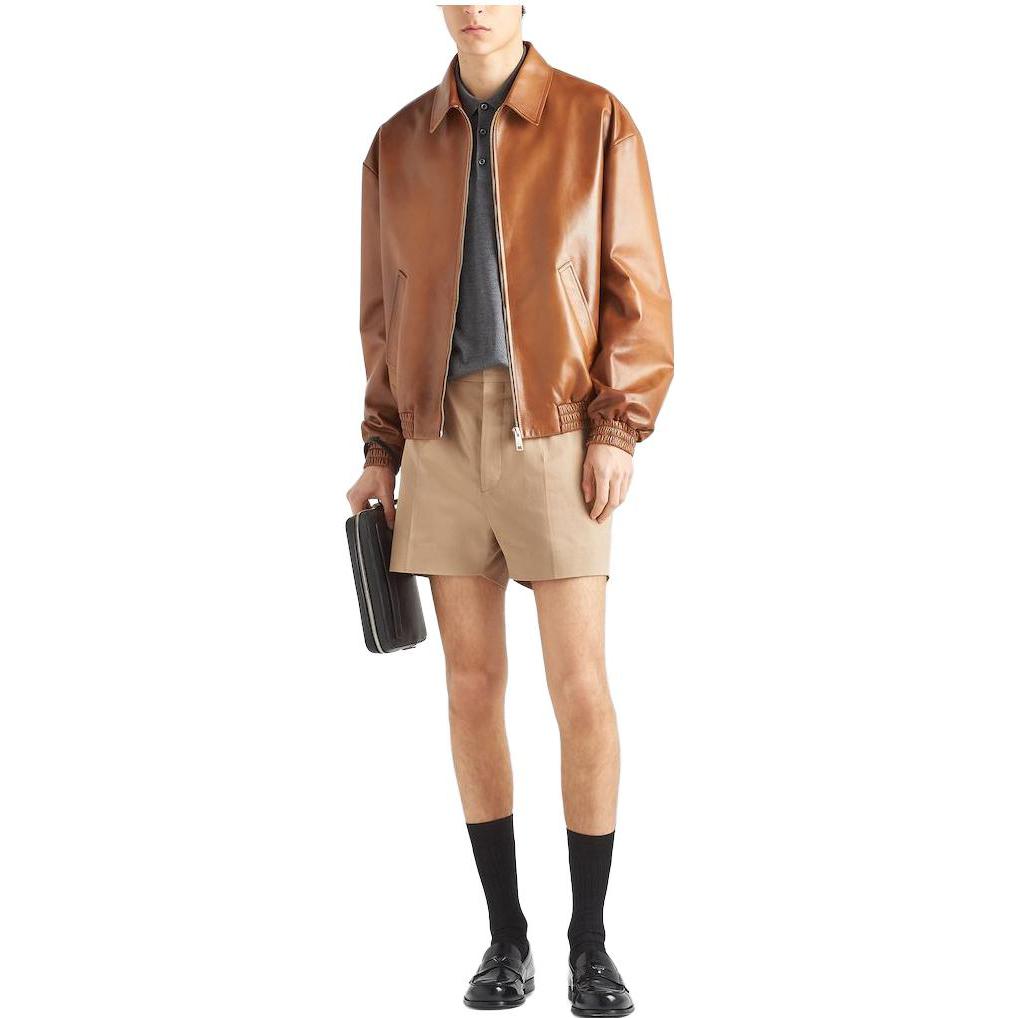 PRADA Nappa Leather Bomber Jacket
