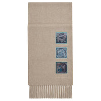 HERMES Cashmere Knit Scarves Unisex Brown