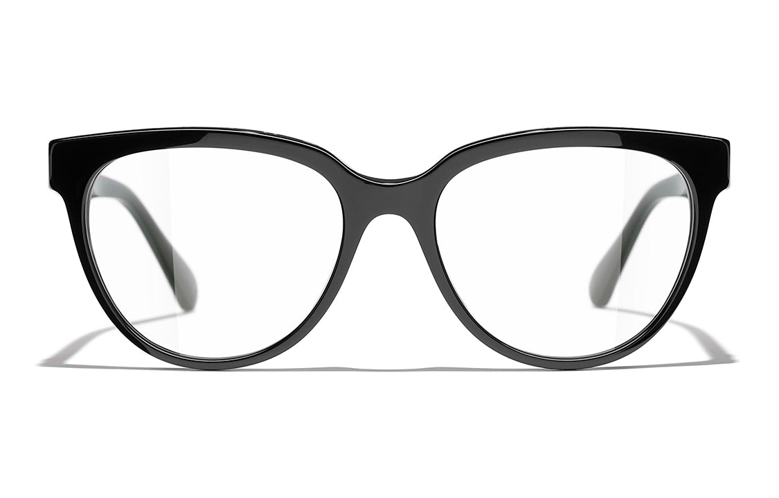 CHANEL Eyeglass Frames Women's Black