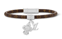 LOUIS VUITTON Icon Vivienne Leather Bangles Men's Brown