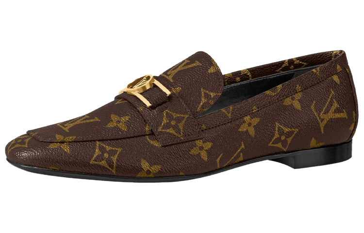LOUIS VUITTON Lv Upper Case Flat Loafers 'Brown Monogram' Women's