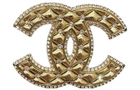 CHANEL 1986-1988 Cc Logo Brooch