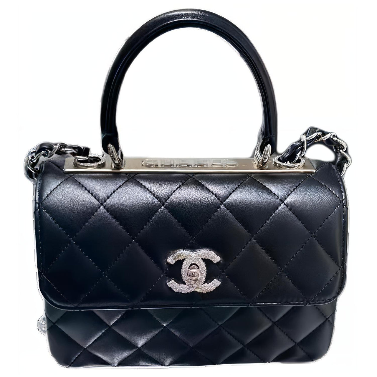 CHANEL Sheepskin Flap Bag Shoulder Bag Crossbody Bag Handbag Women's Black
