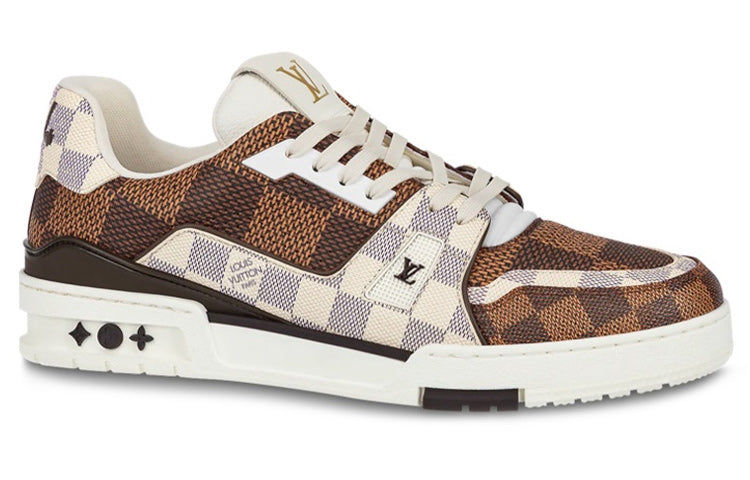 LOUIS VUITTON Lv Trainer Sneakers 'Brown And White Plaid'