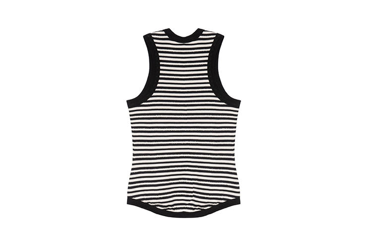 SAINT LAURENT Cassandre Striped Tank Top