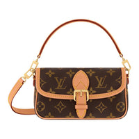 LOUIS VUITTON Nano Diane Leather Mini Handbag Women's Brown