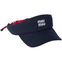 MIU MIU Canvas, Cotton Sun Protection Hats Women's Blue