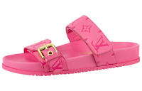 LOUIS VUITTON Bom Dia Slide Slippers Women's Rose Pink