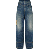 LOUIS VUITTON FW24 Washed Denim Workwear Jeans