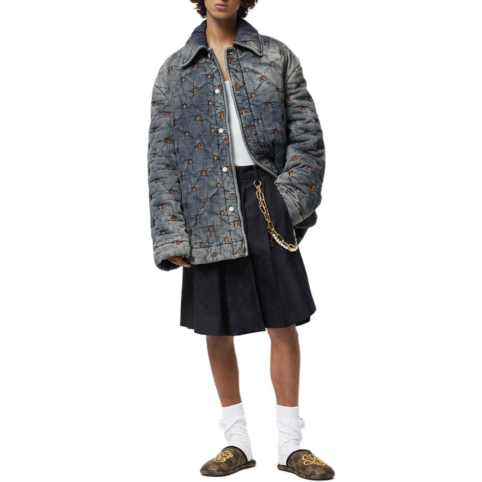 LOUIS VUITTON Padded Denim Monogram Overshirt