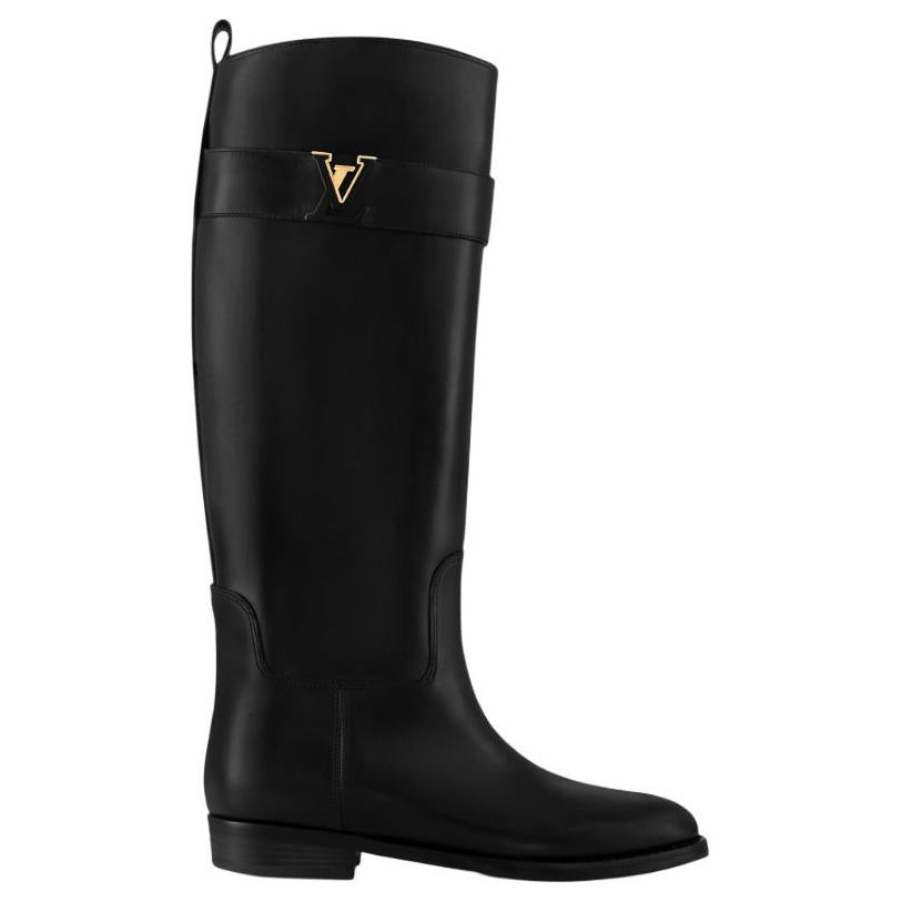 LOUIS VUITTON Amiral Knee-high Boots Women's Black
