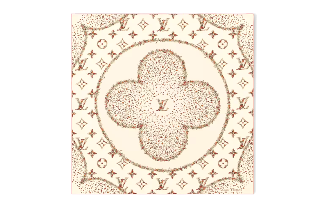 LOUIS VUITTON Monogram Flowers Square 90
