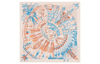HERMES Silk Scarves Women's Rose/Blue
