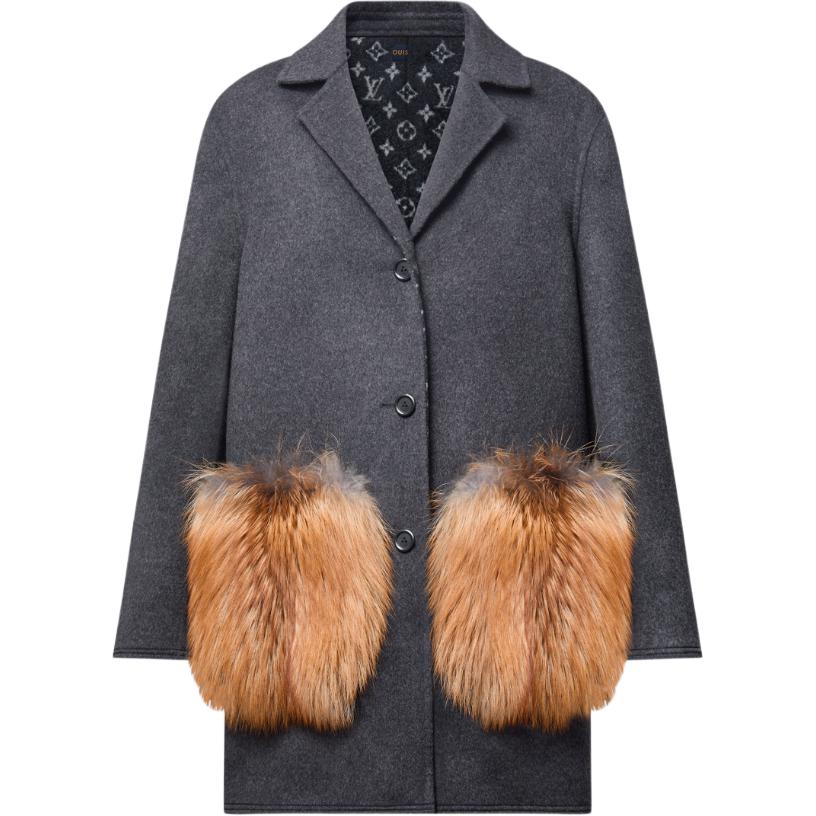 LOUIS VUITTON FW24 Coats Women's Gray