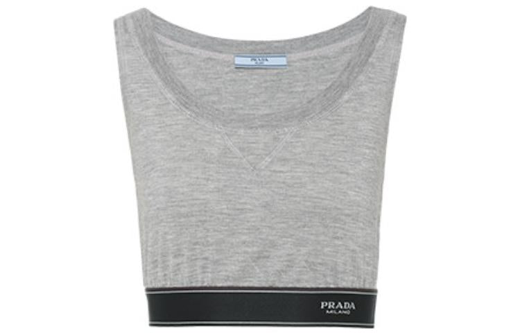 PRADA Tank Tops Women's Gray