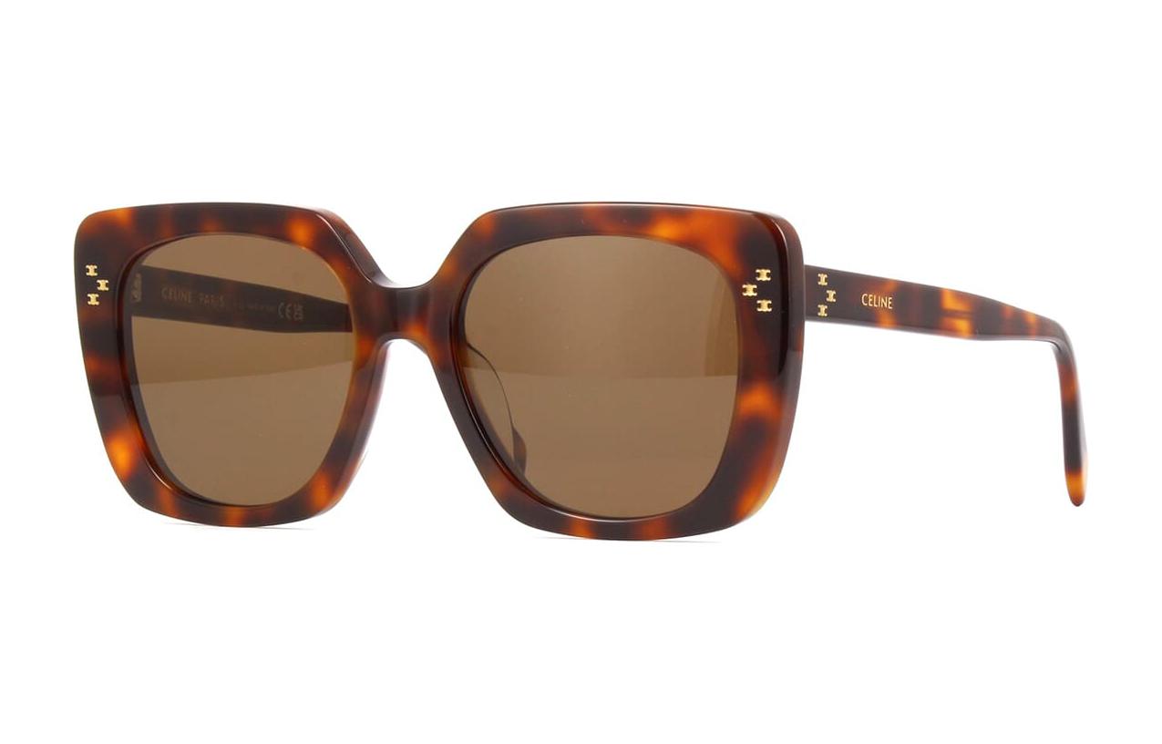 CELINE Square Sunglasses Women's Tortoiseshell