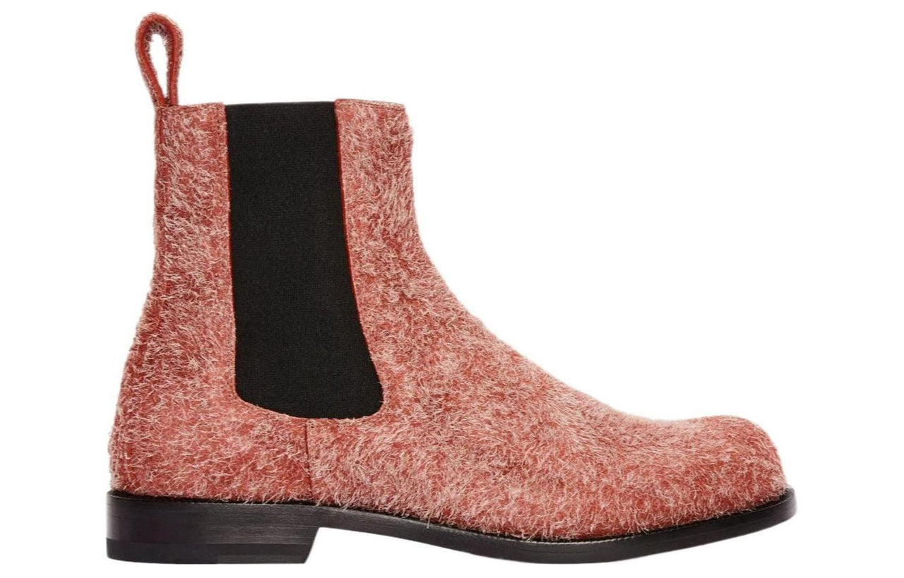 LOEWE Campo Short Chelsea Boots 1.5cm Women's Red