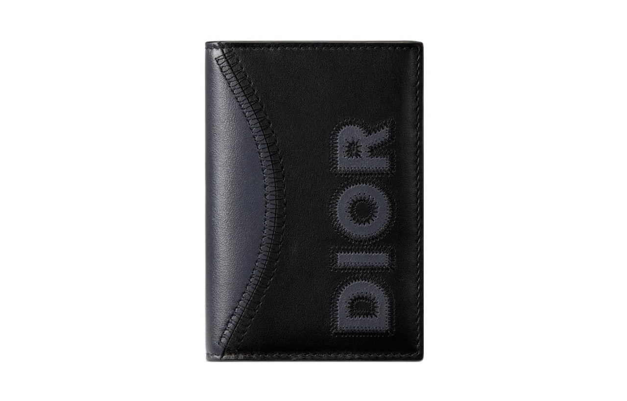 DIOR Calfskin Card Holder Men's Black