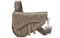DIOR Saddle Leather Saddle Bag Sling Bag Fanny Pack Shoulder Bag Crossbody Bag Mini Men's Beige