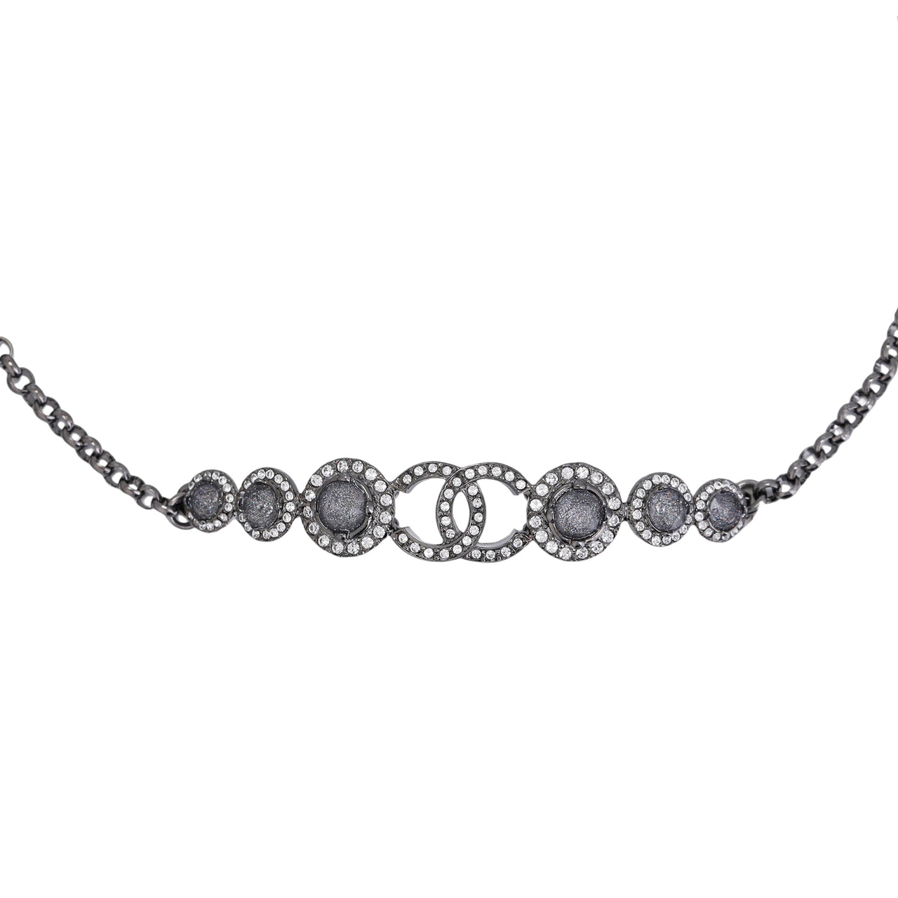 CHANEL Metal Necklaces Women's Silver