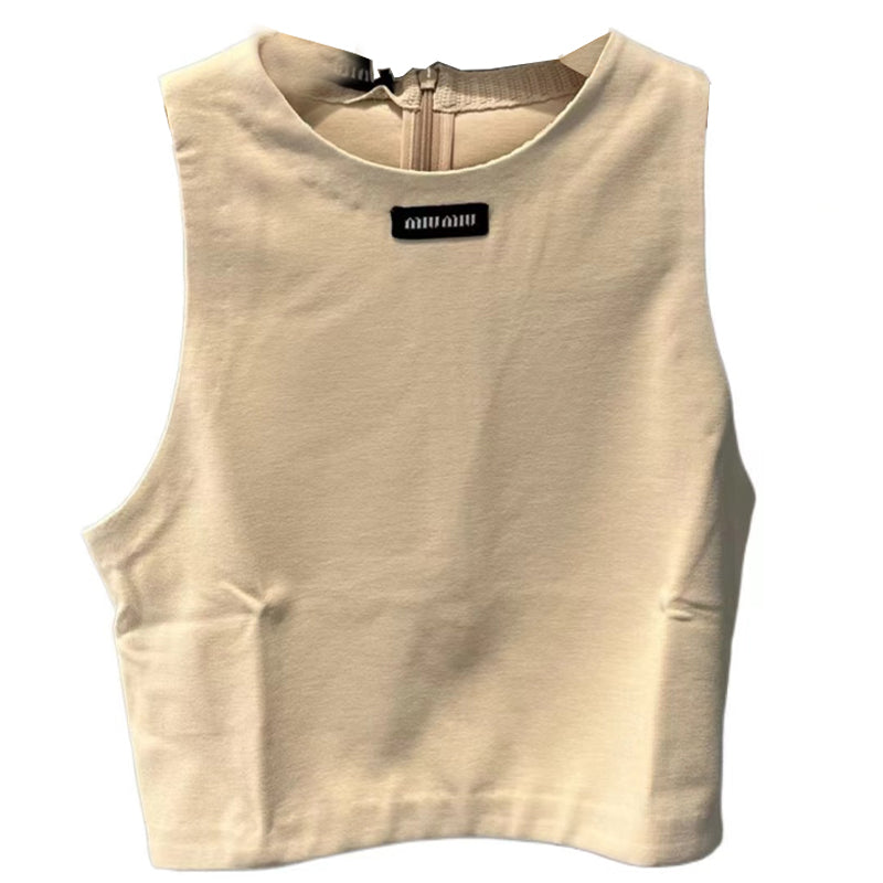 MIU MIU SS24 Tank Tops Women's Beige