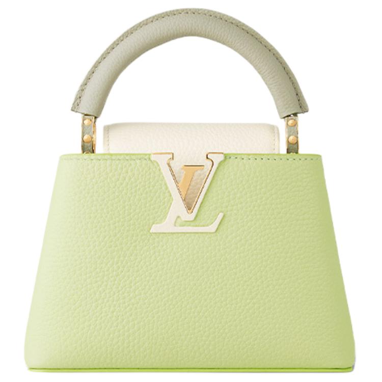 LOUIS VUITTON Capucines Taurillon Leather Shoulder Bag Crossbody Bag Handbag Mini Women's Light Green