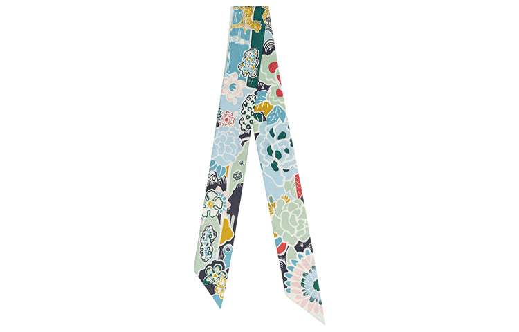 HERMES Silk Scarves Women's Dark Blue