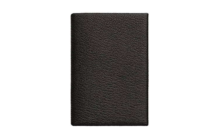 HERMES Mysore Goat Skin Card Holder Regular Women's Black