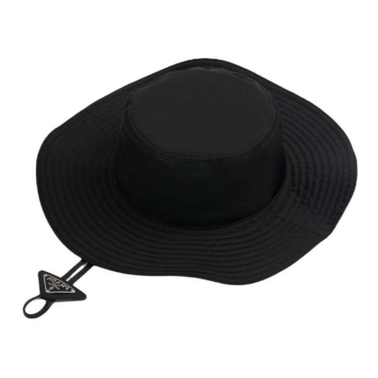 PRADA Fabric Bucket Hats Men's Black