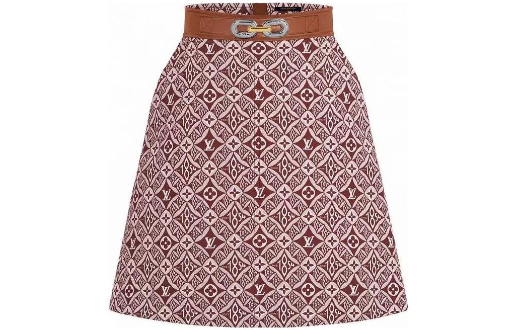 LOUIS VUITTON Leather Short Skirts Women's Multicolor